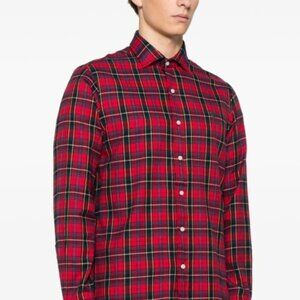RALPH LAUREN Mens Tartan Plaid Casual Long Sleeve Shirt Laurent Vuitton Gucci M